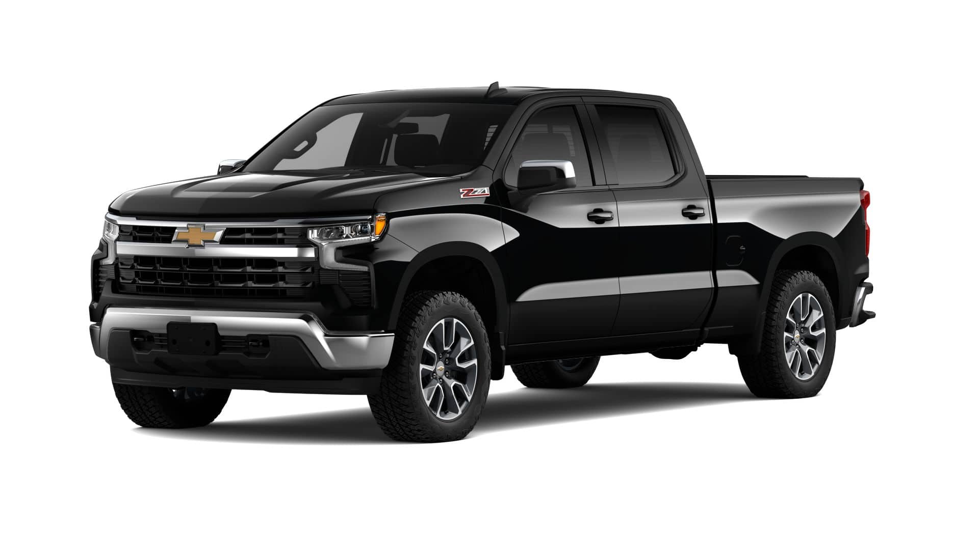 2026 Chevrolet Silverado 1500 LT in Black — front three-quarter view